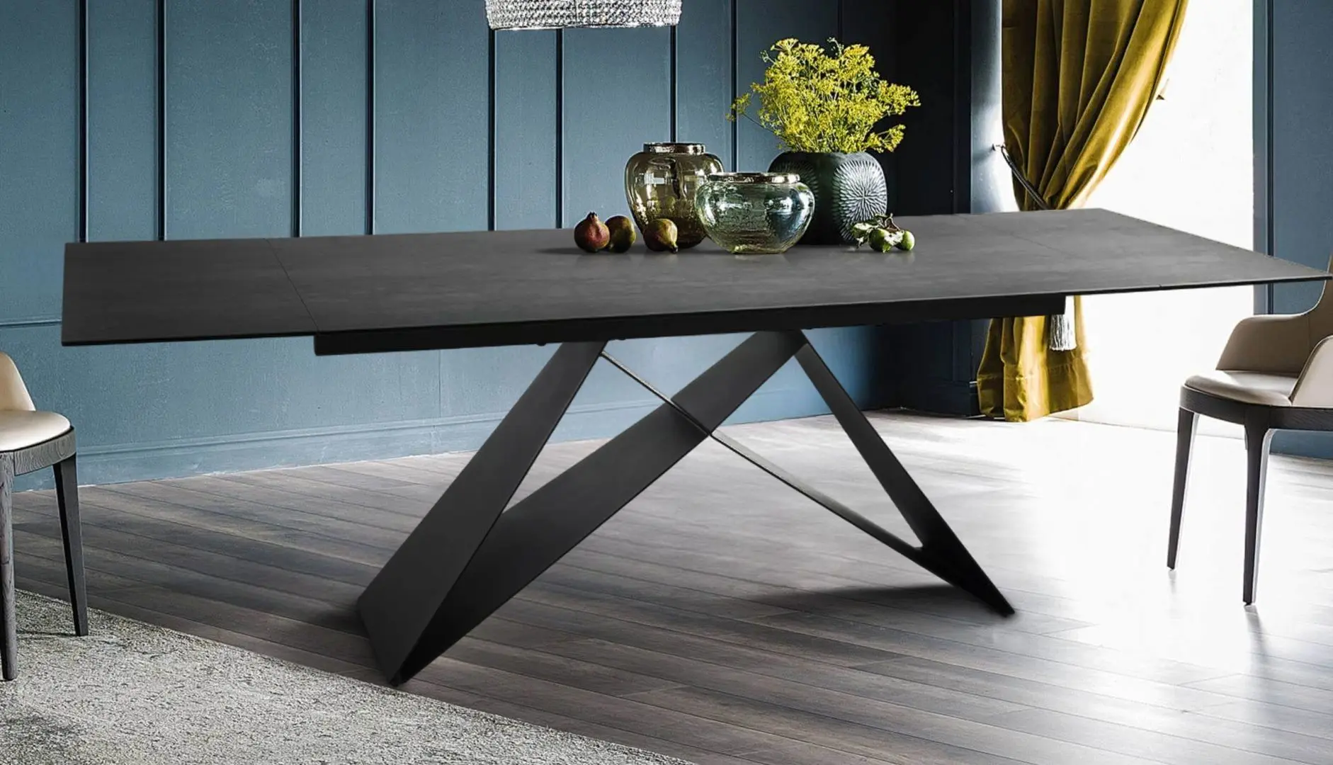 Masa extensibila Signal Westin Ceramic 160 (Grey Savoia/Black Matt)