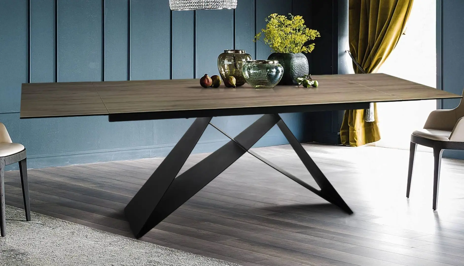 Masa extensibila Signal Westin Sabbia Ceramic 160 (Light Brown/Black Matt)