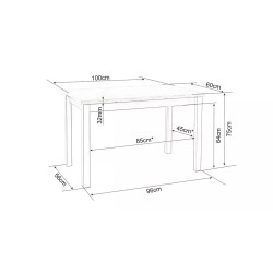 Стол Signal Adam 100 (Cashmere/Cremona Torro Oak) Thumb
