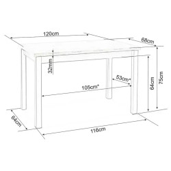 Masa Signal Adam 120 (Cashmere/Cremona Torro Oak) Thumb