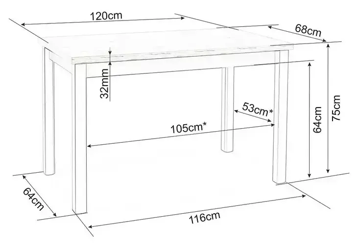 Masa Signal Adam 120 (Cremona Torro Oak/Cashmere)
