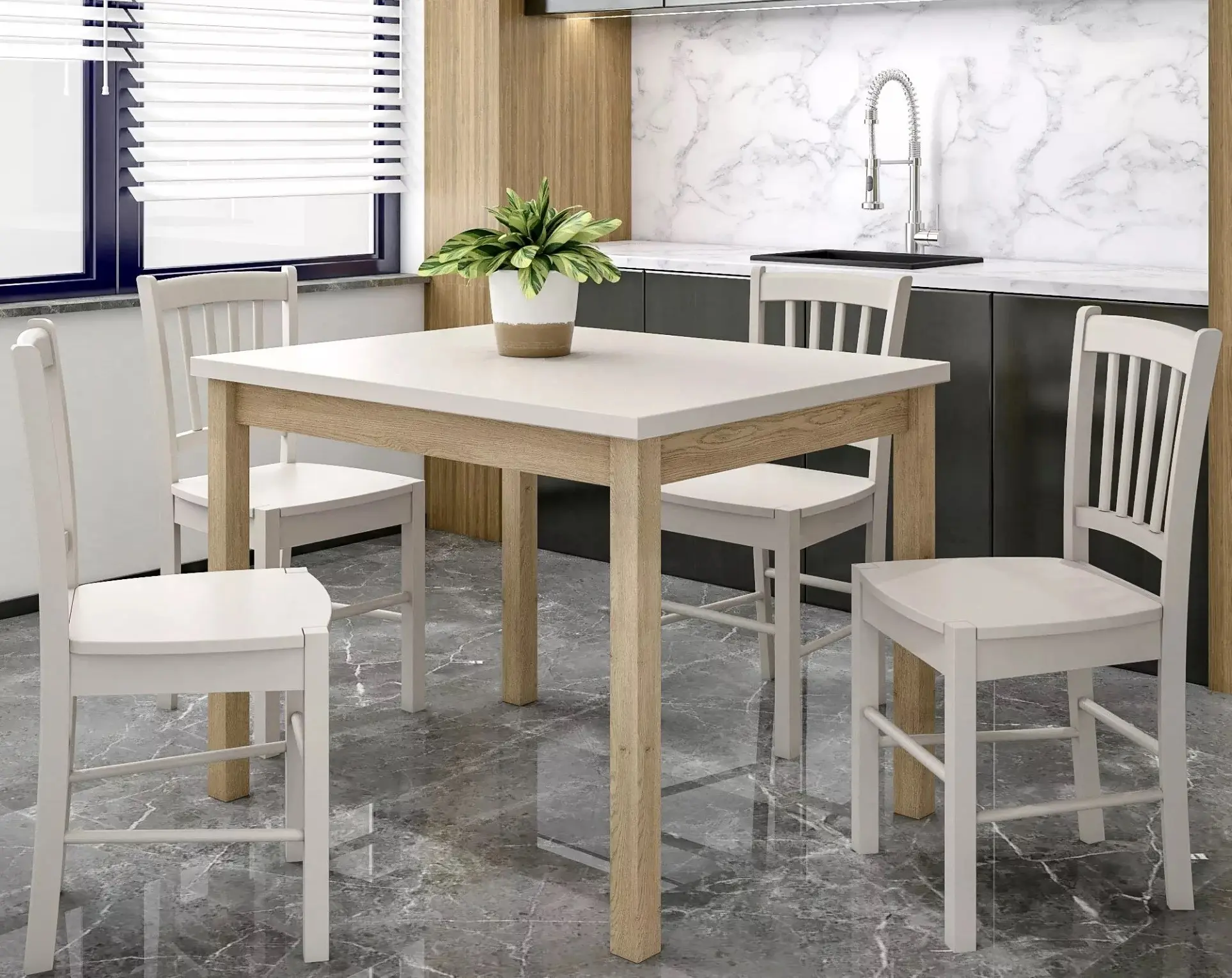 Masa Signal Adam 80x80 (Cashmere/Cremona Torro Oak)