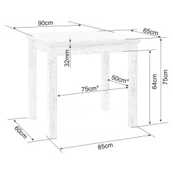 Masa Signal Adam 90 (Cashmere/Cremona Torro Oak) Thumb