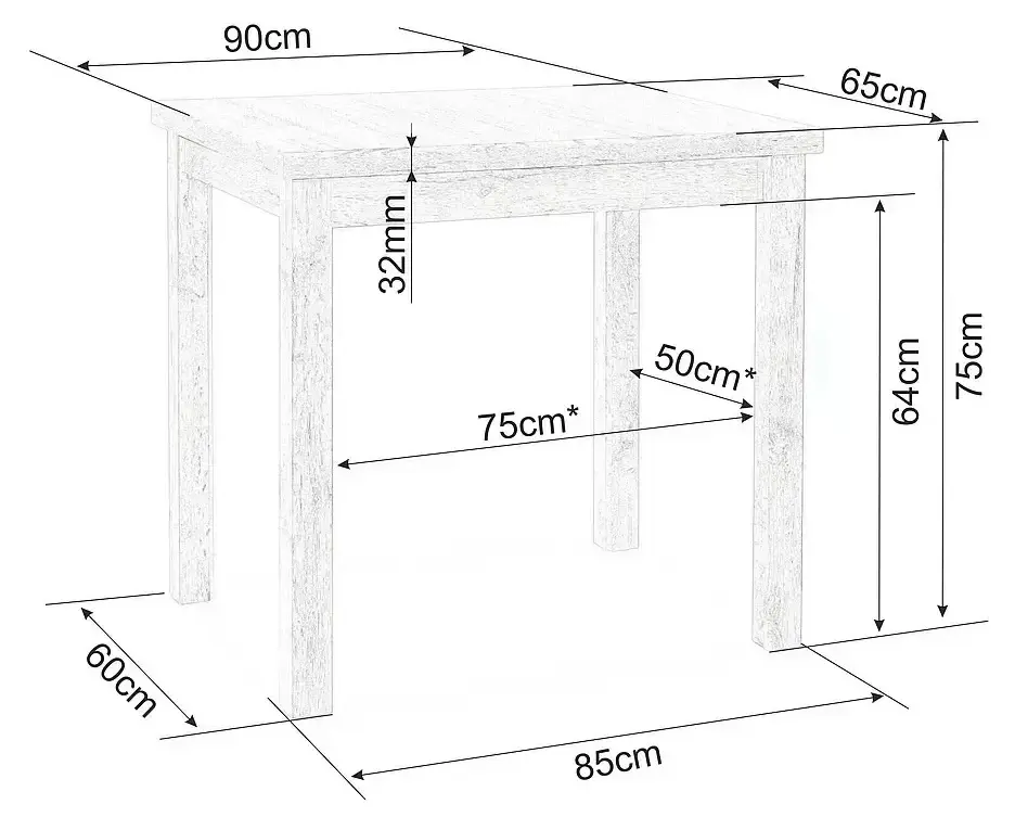 Masa Signal Adam 90 (Cashmere/Cremona Torro Oak)