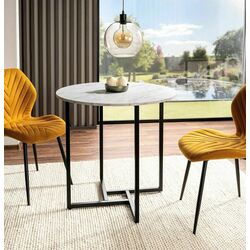 Masa Signal Alto II FI80 (White Marble/Black Matt)