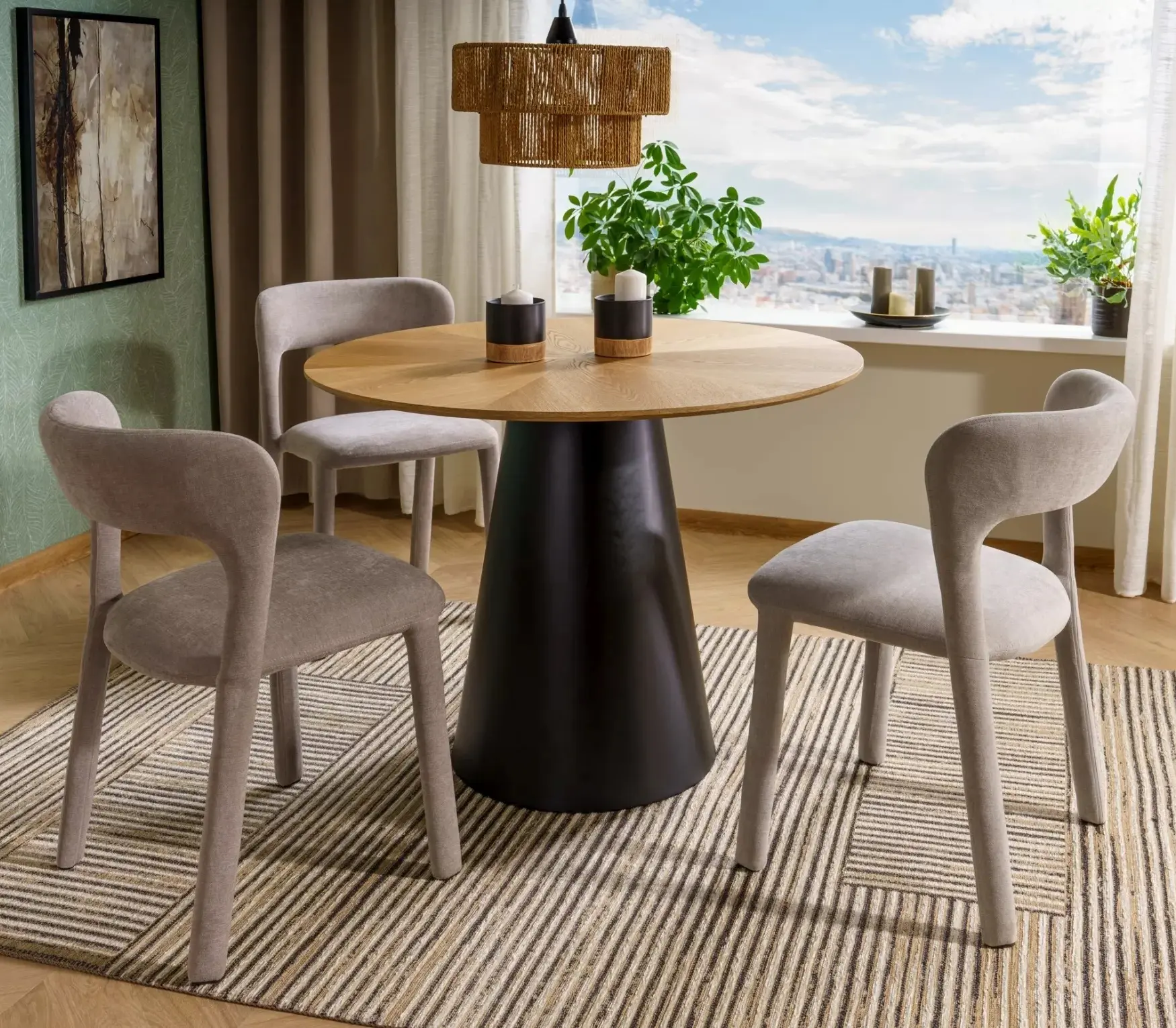 Masa Signal Angel 120 (Oak/Black)