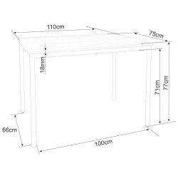 Стол Signal City (Artisan Oak/Black) Thumb