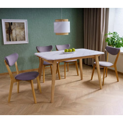 Masa Signal Marcus (White Marble/Oak)