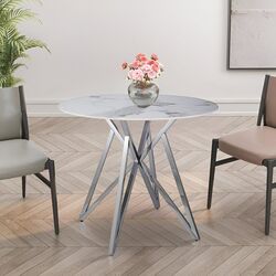 Masa Signal Murano 90 (White/Chrome)