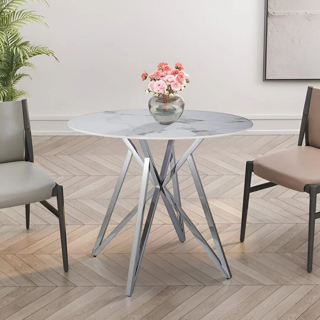 Masa Signal Murano 90 (White/Chrome)