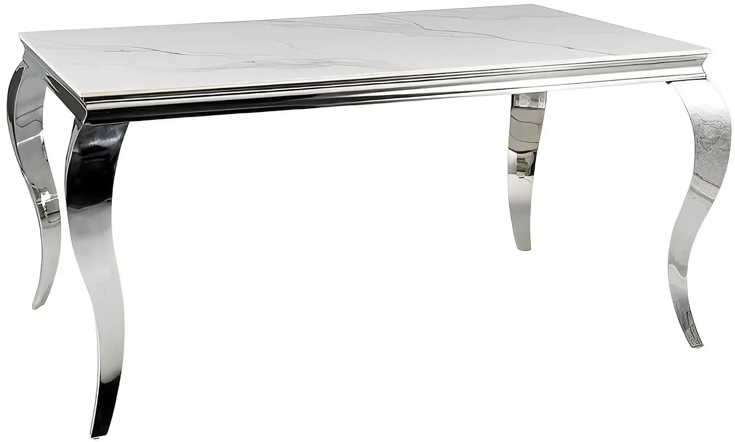 Masa Signal Prince Ceramic 150x90 (White/Chrome)