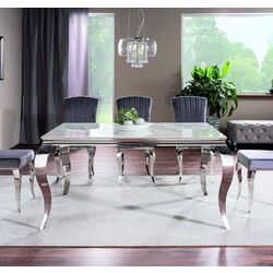 Masa Signal Prince Ceramic 150x90 (White/Chrome)