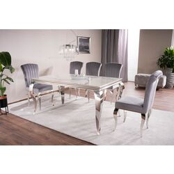 Masa Signal Prince Ceramic 150x90 (White/Chrome) Thumb