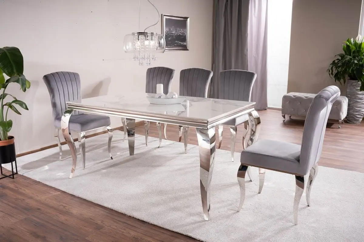 Masa Signal Prince Ceramic 150x90 (White/Chrome)