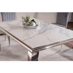 Masa Signal Prince Ceramic 150x90 (White/Chrome) Thumb