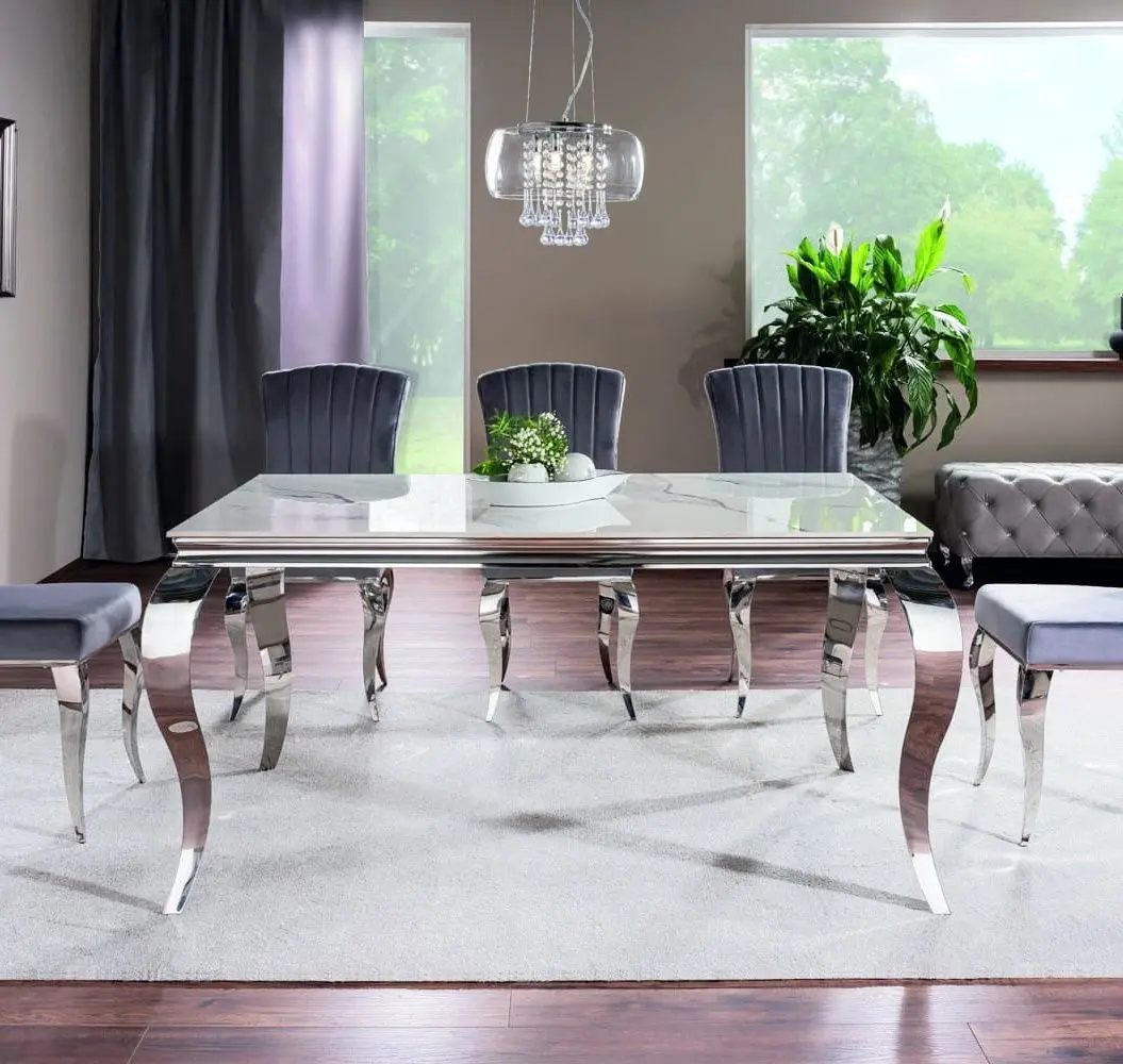 Masa Signal Prince Ceramic 150x90 (White/Chrome)