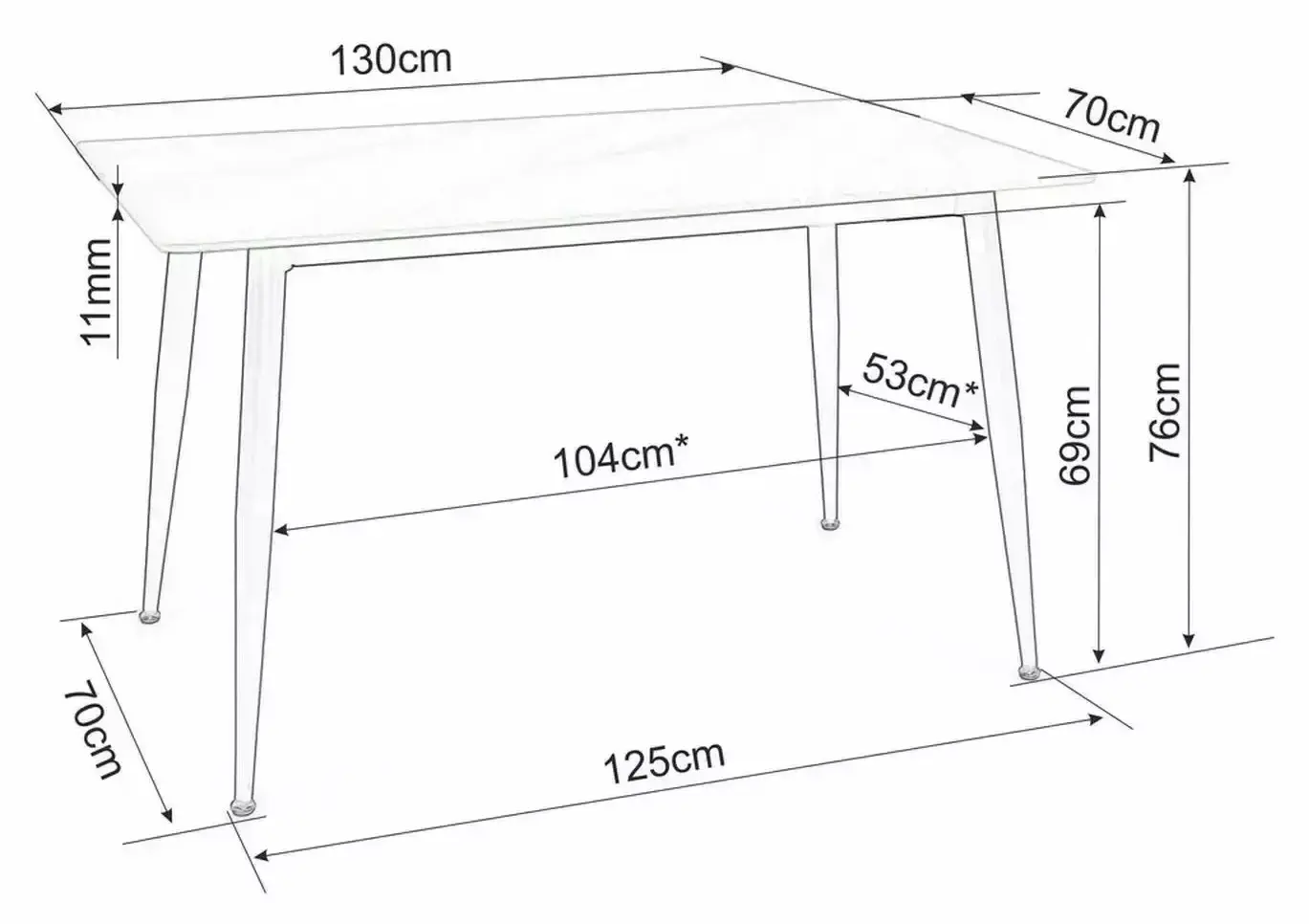 Стол Signal Rion 130 (Black)