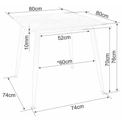 Masa Signal Rion 80 (White Gloss/Black) Thumb