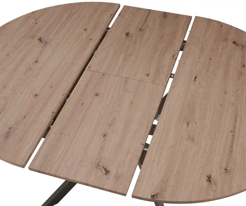 Стол раскладной Tempo Kondela Abero Tip 1 100/140x75 (Artisan Oak/Black)