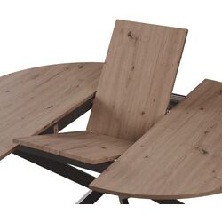 Стол раскладной Tempo Kondela Abero Tip 1 100/140x75 (Artisan Oak/Black) Thumb