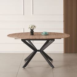 Стол раскладной Tempo Kondela Abero Tip 1 100/140x75 (Artisan Oak/Black) Thumb