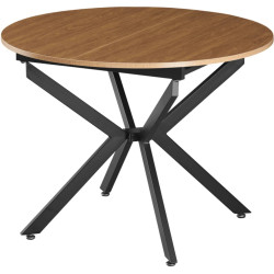 Стол раскладной Tempo Kondela Abero Tip 1 100/140x75 (Light Oak/Black) Thumb