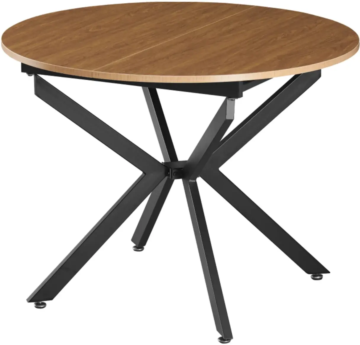 Стол раскладной Tempo Kondela Abero Tip 1 100/140x75 (Light Oak/Black) - 2