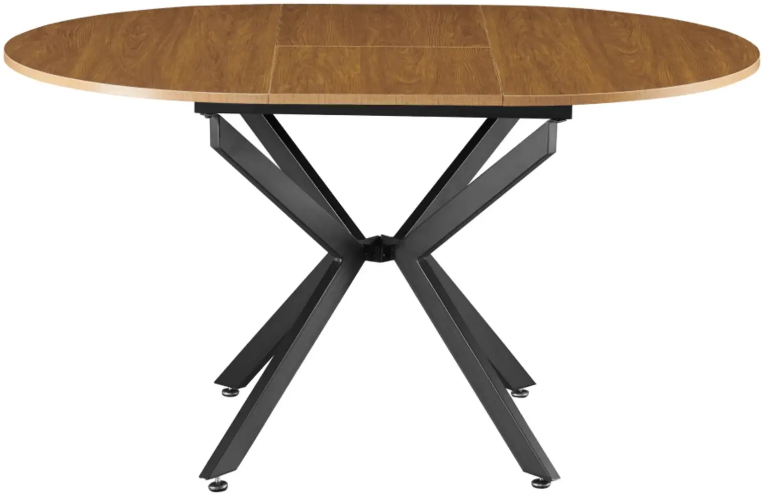 Стол раскладной Tempo Kondela Abero Tip 1 100/140x75 (Light Oak/Black) - 3