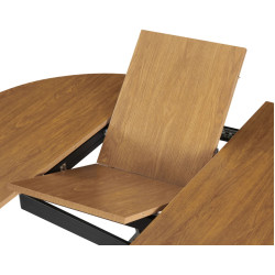 Стол раскладной Tempo Kondela Abero Tip 1 100/140x75 (Light Oak/Black) Thumb