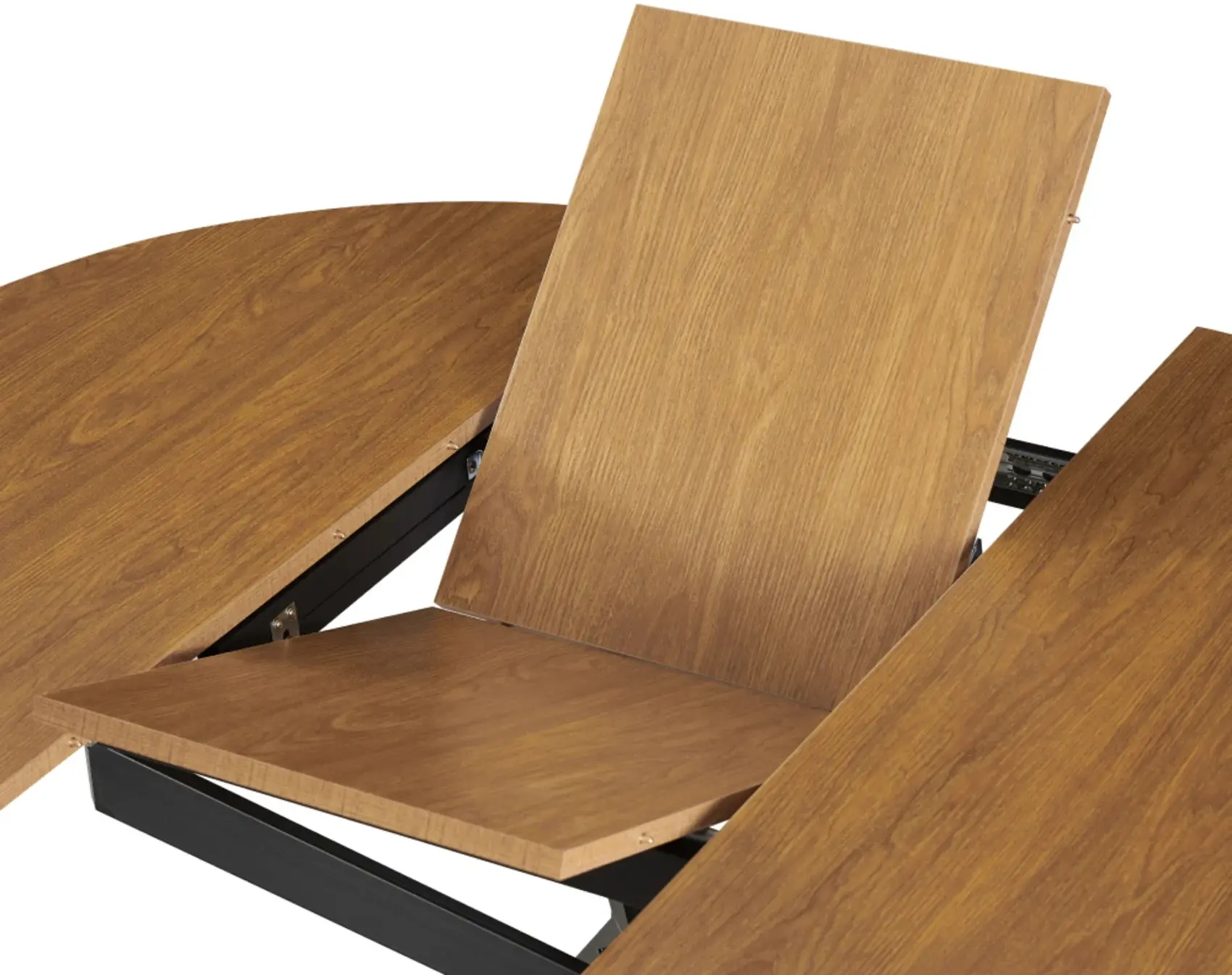 Стол раскладной Tempo Kondela Abero Tip 1 100/140x75 (Light Oak/Black) - 4