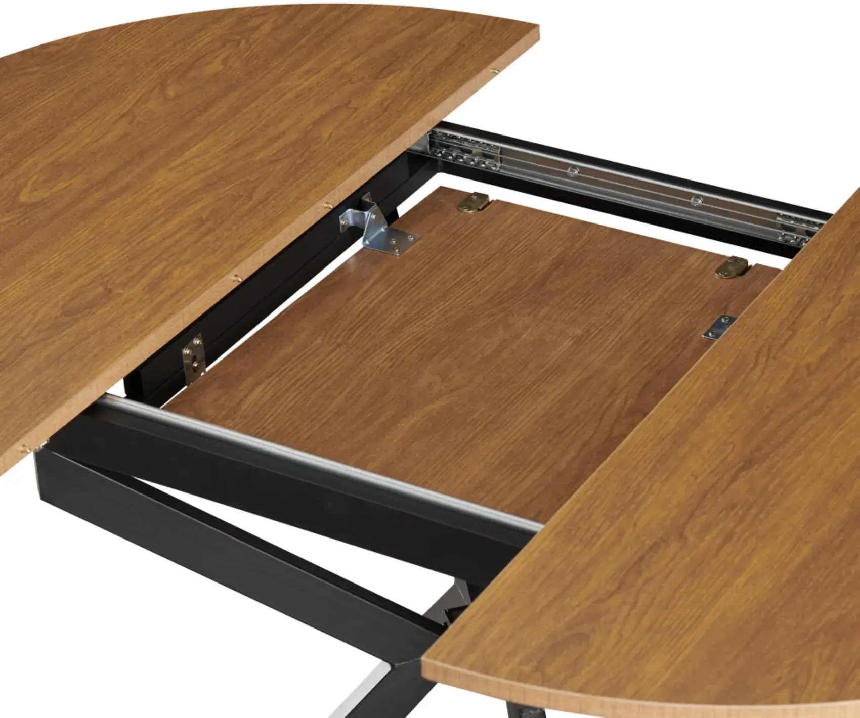 Стол раскладной Tempo Kondela Abero Tip 1 100/140x75 (Light Oak/Black) - 5