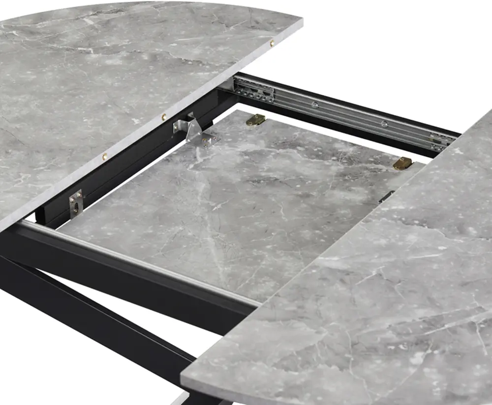 Стол раскладной Tempo Kondela Abero Tip 1 (Concrete/Black)