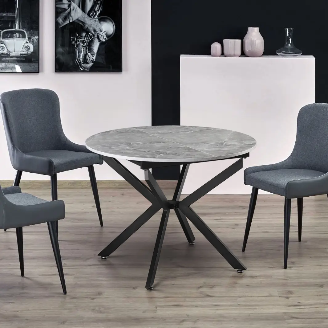 Стол раскладной Tempo Kondela Abero Tip 1 (Concrete/Black)