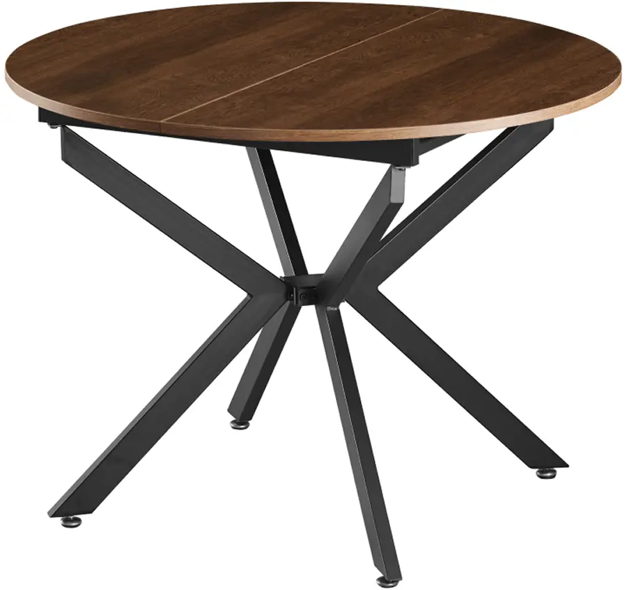 Стол раскладной Tempo Kondela Abero Tip 1 (Dark Oak/Black)