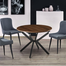 Masa extensibila Tempo Kondela Abero Tip 1 (Dark Oak/Black)