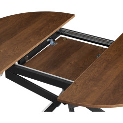 Стол раскладной Tempo Kondela Abero Tip 1 (Dark Oak/Black) Thumb