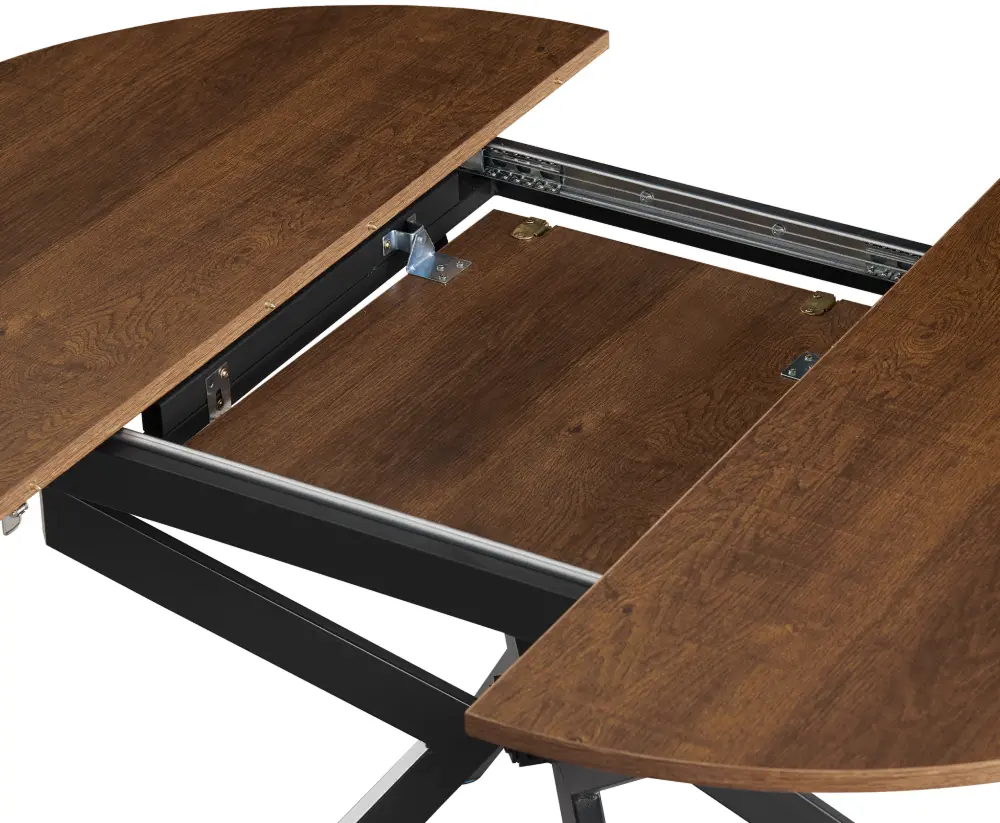 Стол раскладной Tempo Kondela Abero Tip 1 (Dark Oak/Black)