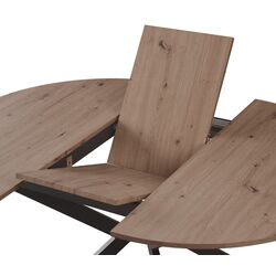 Masa extensibila Tempo Kondela Abero Tip 2 120/160x75 (Artisan Oak/Black) Thumb