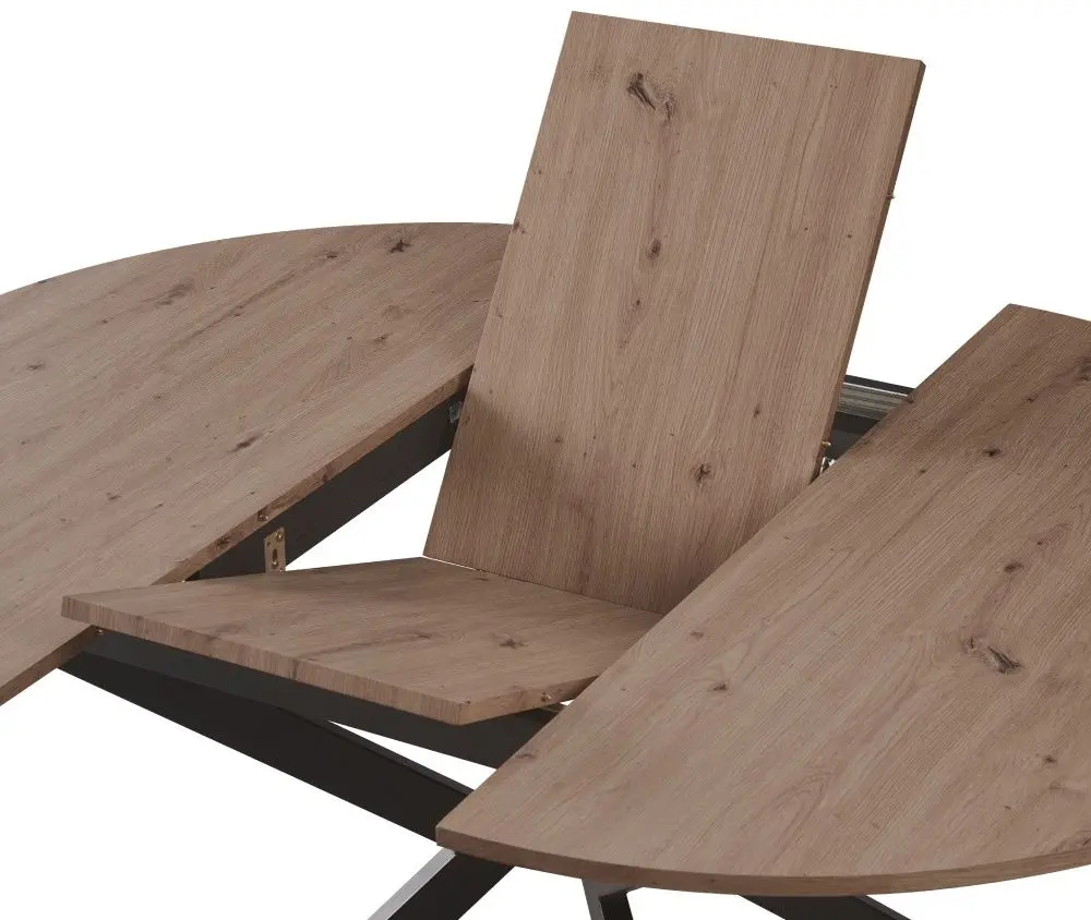 Masa extensibila Tempo Kondela Abero Tip 2 120/160x75 (Artisan Oak/Black) - 7