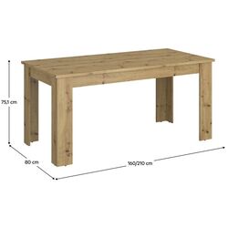 Masa extensibila Tempo Kondela Airon 160/210x80 (Artisan Oak) Thumb