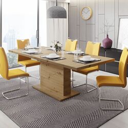 Стол раскладной Tempo Kondela Boba 160/200x90 (Artisan Oak)