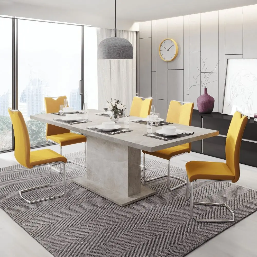 Стол раскладной Tempo Kondela Boba 160/200x90 (Concrete)