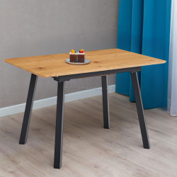 Стол раскладной Tempo Kondela Diran 120/160x80 (Grandson Oak/Black)