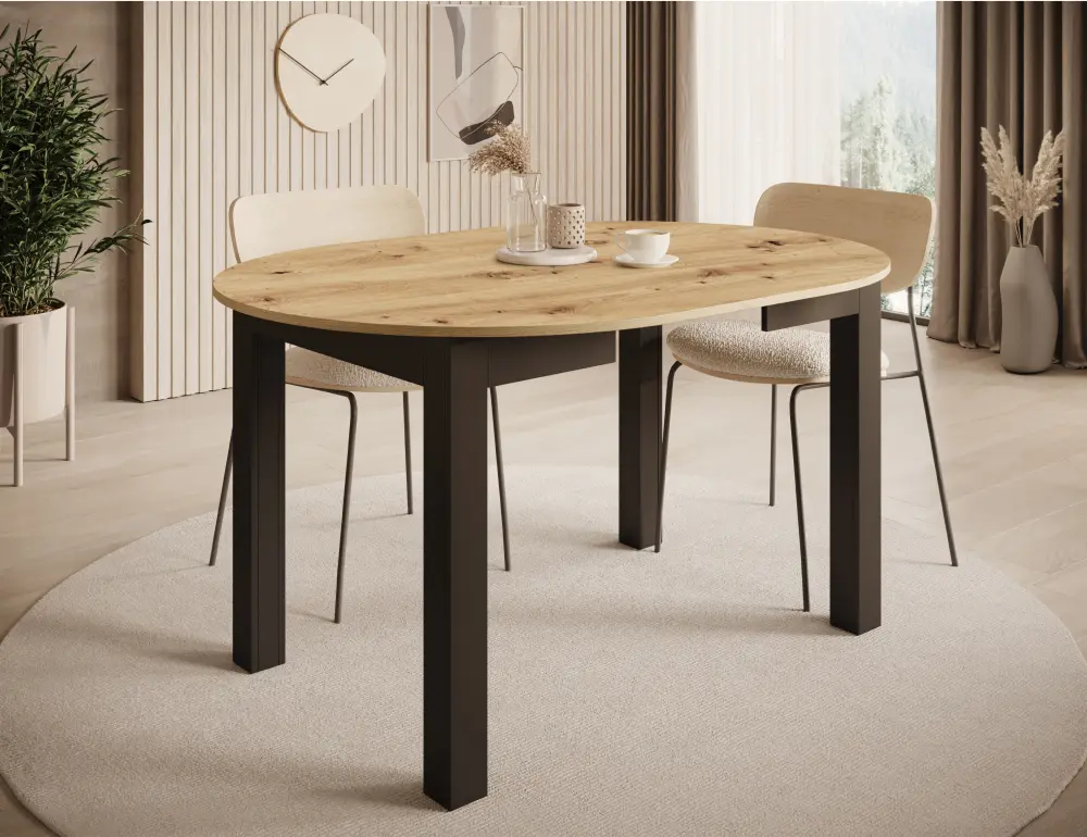 Masa extensibila Tempo Kondela Harry (Artisan Oak/Black)