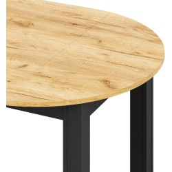 Masa extensibila Tempo Kondela Harry (Golden Craft Oak/Black) Thumb