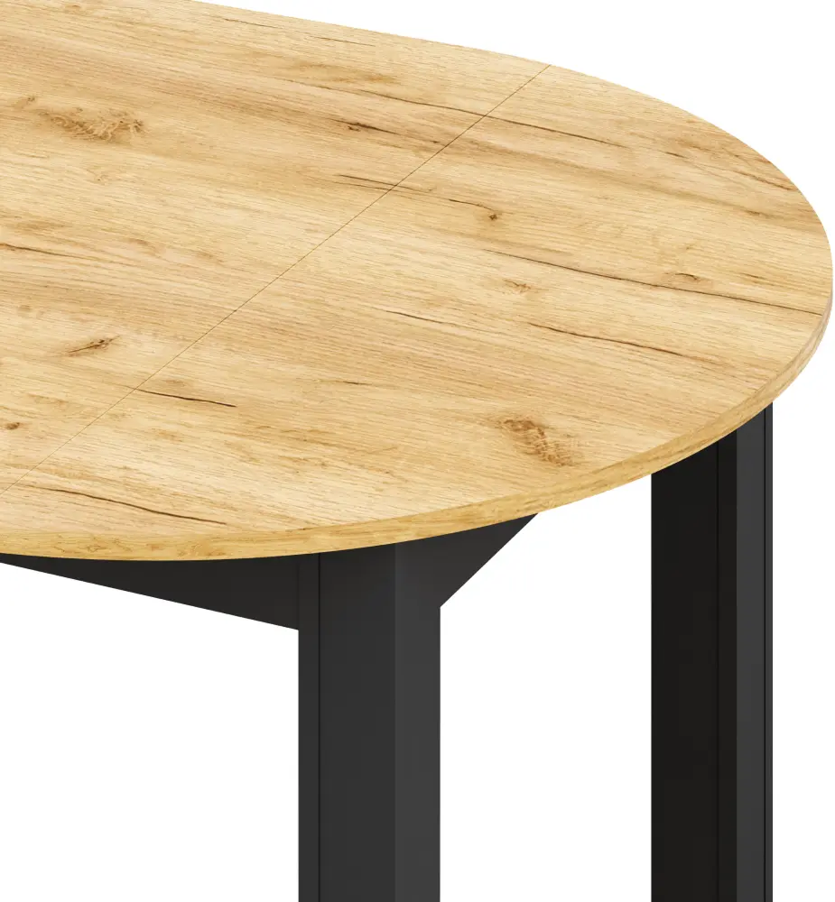 Masa extensibila Tempo Kondela Harry (Golden Craft Oak/Black)