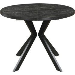 Стол раскладной Tempo Kondela Lukos 100/250x75.5 (Dark Concrete/Black) Thumb