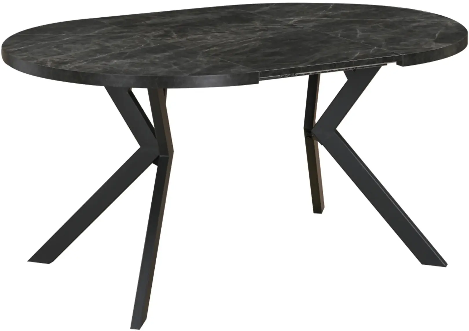 Стол раскладной Tempo Kondela Lukos 100/250x75.5 (Dark Concrete/Black) - 3