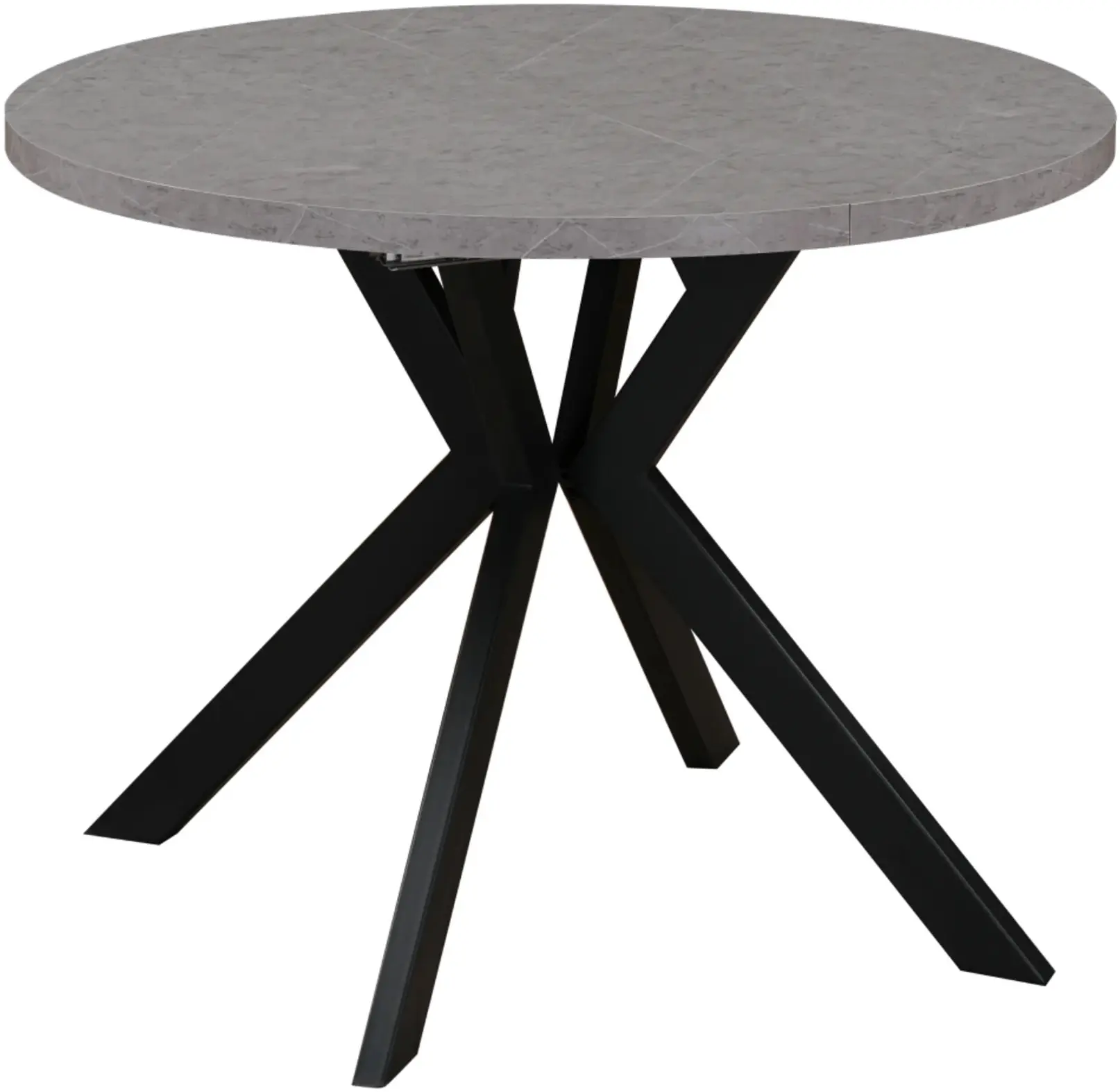Стол раскладной Tempo Kondela Lukos 100/250x75.5 (Light Concrete/Black) - 2