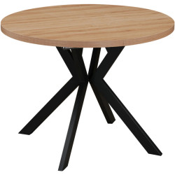 Стол раскладной Tempo Kondela Lukos 100/250x75.5 (Light Oak/Black) Thumb